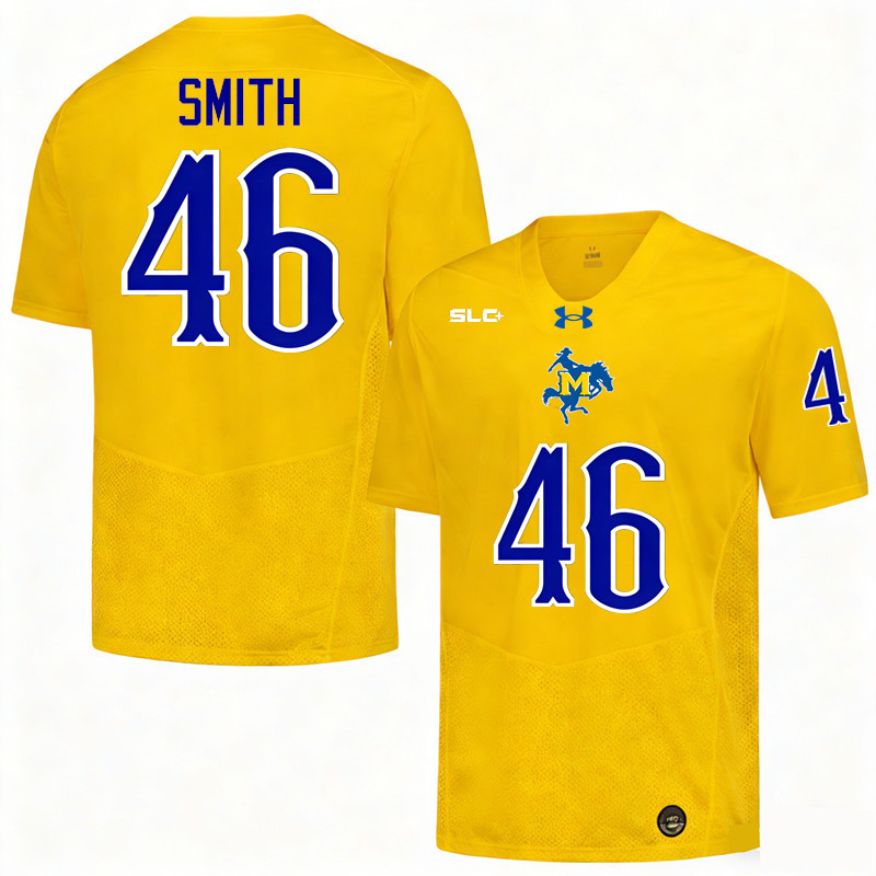 McNeese Cowboys #46 Leonard Smith College Football Jerseys,Uniforms-Gold